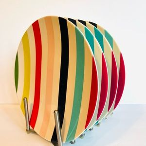 4 Striped Kate Spade Dinner Plates